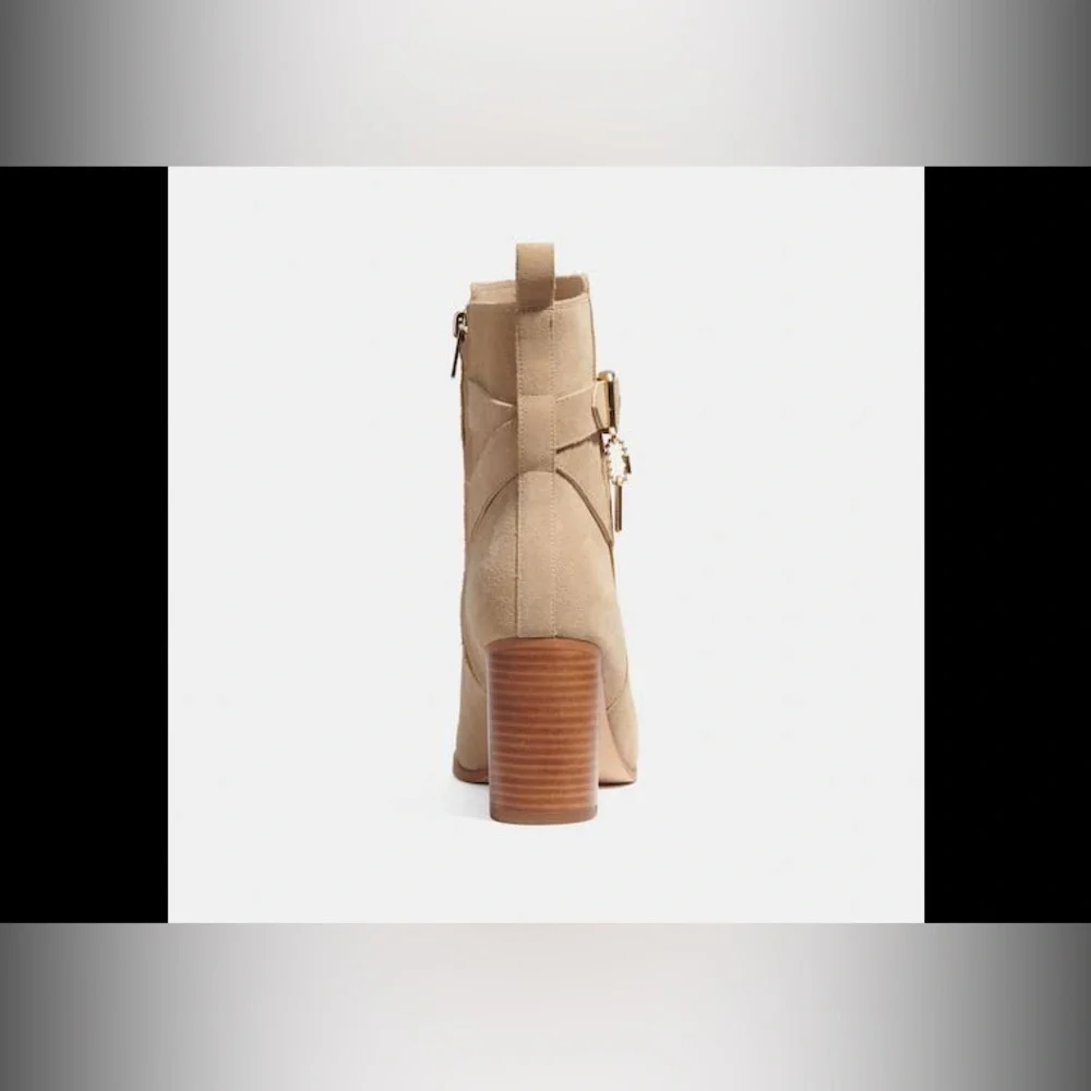 COACH -Olivia Suede Bootie Women's Boots Oat - Picture 7 of 7